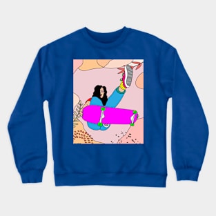 Retro Skateboarder Crewneck Sweatshirt